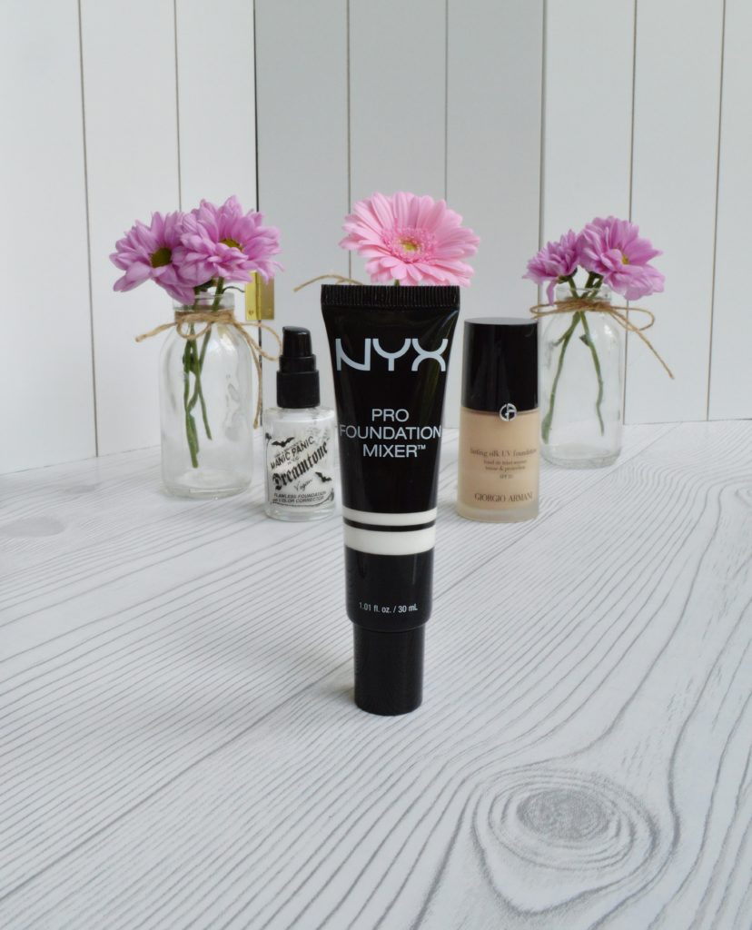 how to lighten your foundation using mixers Nyx pro foundation mixer in white